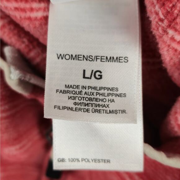 The North Face Jacket Womens Large Polartec ThermalPro Red Full Zip Hoodie - Picture 13 of 16